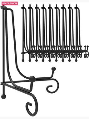 10 Packs 10 Inches Black Foldable Iron Easel Display Stand for Photo Frame
